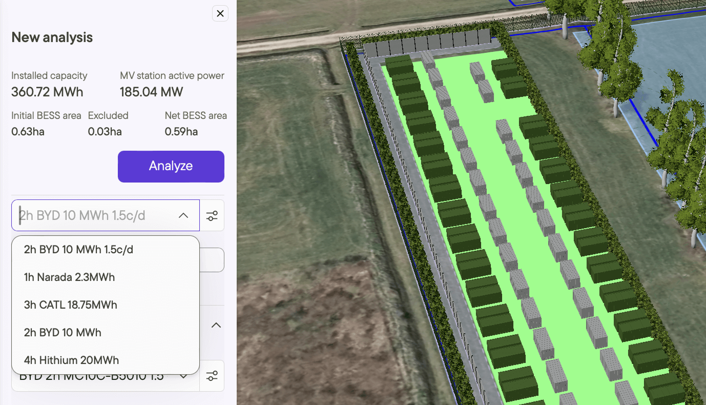 Pre-Built Layout Templates for Common BESS Configurations