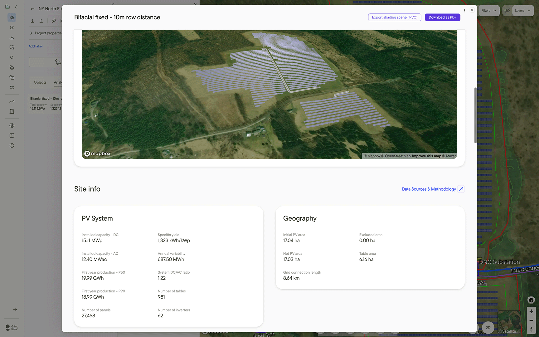 PV and BESS layout design in Glint Solar