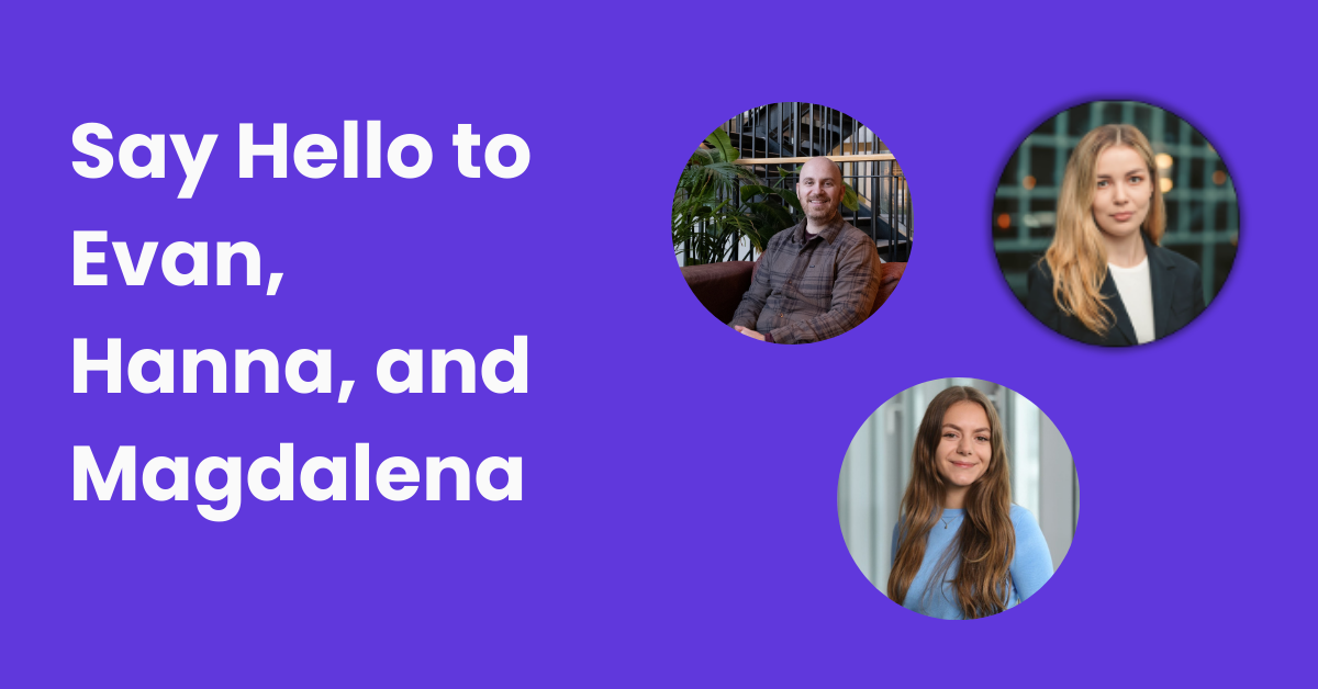 Say Hello to new additions to the Glint Solar team: Evan, Hanna, and Magda