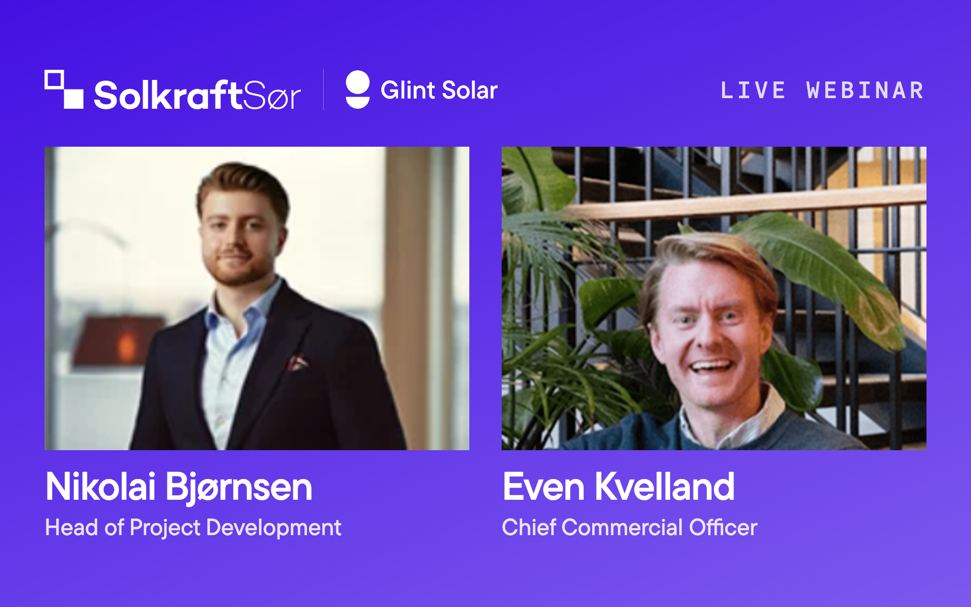 De-Risking Renewable Projects at Speed, on-demand webinar with Solkraft Sør and Glint Solar.